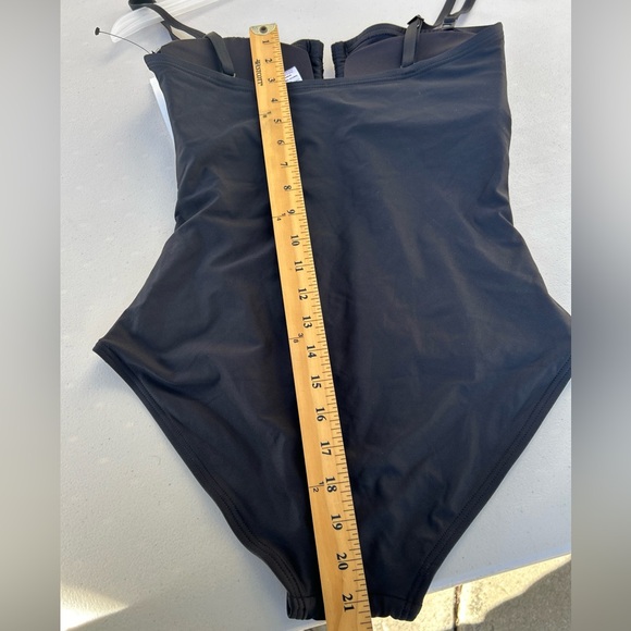 DKNY Black Gathered One-Piece Swimsuit - Picture 8 of 11